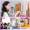 30 Pieces Paint Brushes for Acrylic Painting, Oil Watercolor Acrylic Paint Brush, Artist Paintbrushes for Body Face Rock Canvas, Kids Adult Drawing Arts Crafts Supplies, Blue